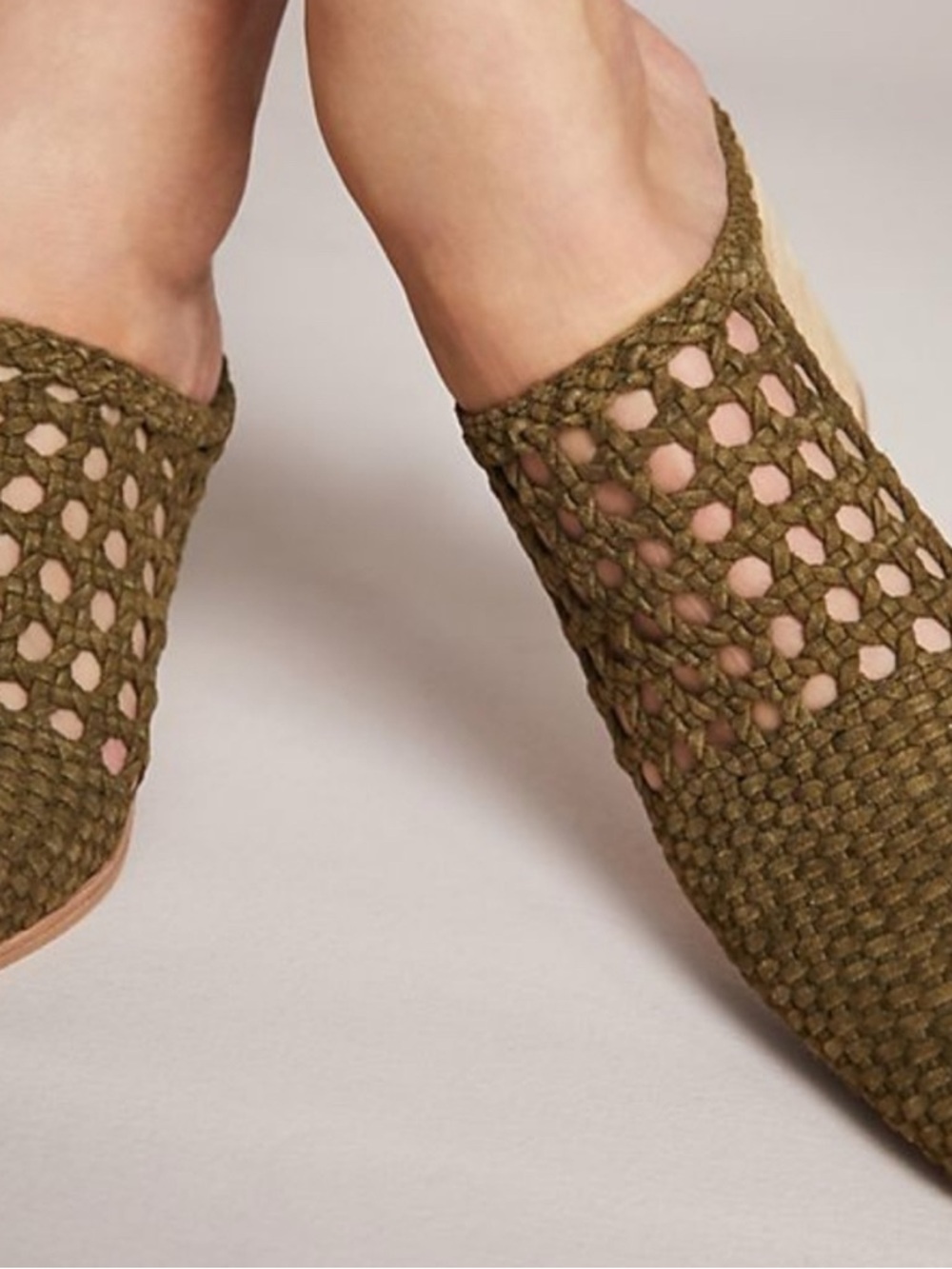 Jeffrey Campbell Olive Open-Weave Crochet Mule Anthropologie 
Never Worn